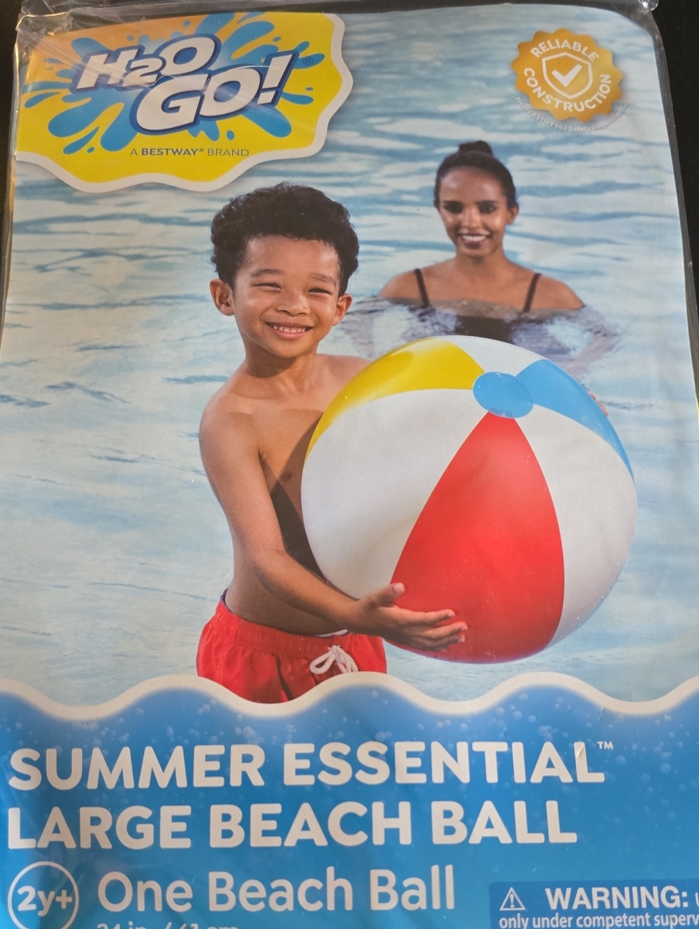 H2OGO Summer Essential Large BEACH BALL ONE BEACH BALL